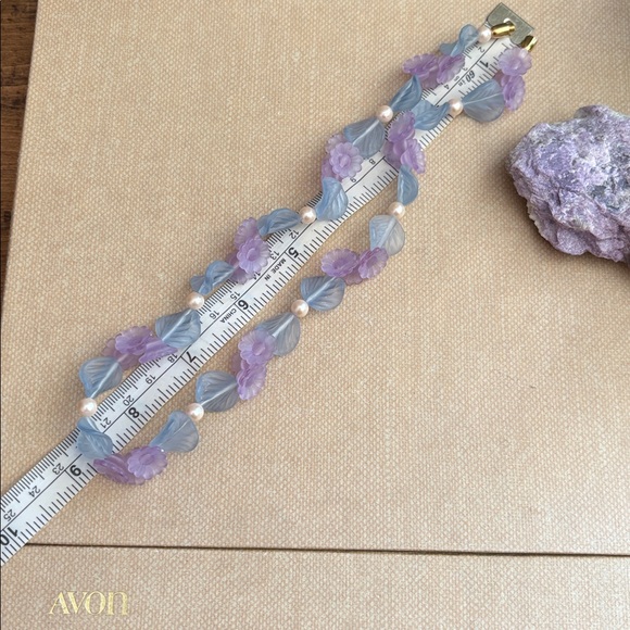 Vintage Avon 80s Jardinia Pastel Floral Necklace Cottagecore Retired NIB 160 - Picture 13 of 16